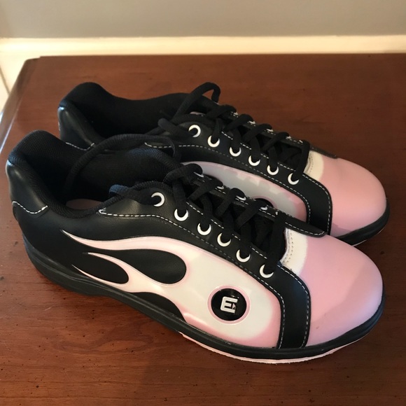 Pink Flame Bowling Shoes Sz 8 Women 